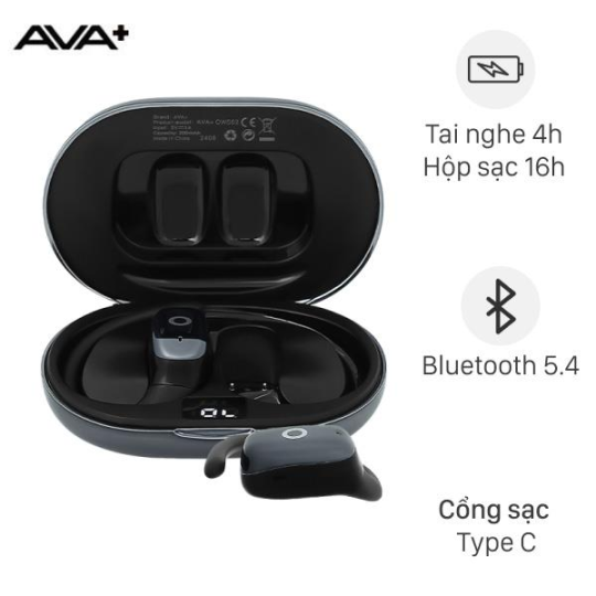 Tai nghe Bluetooth Open-Ear True Wireless AVA+ FreeGo OWS02